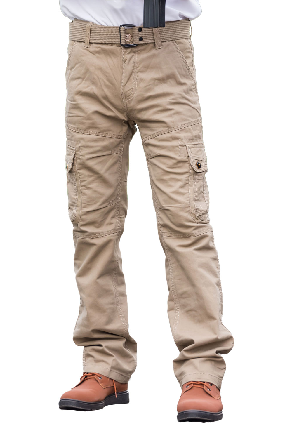 RANGEOVER Men Pro Builder Heavy Duty Stylish Fashion Cargo Pants - Multi Pockets.